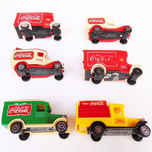 Lote 6 Brinquedo Carrinho Da Coca Cola Calhambeque Caminhão